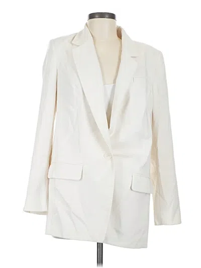Pre-owned Express Blazer Jacket In Ivory