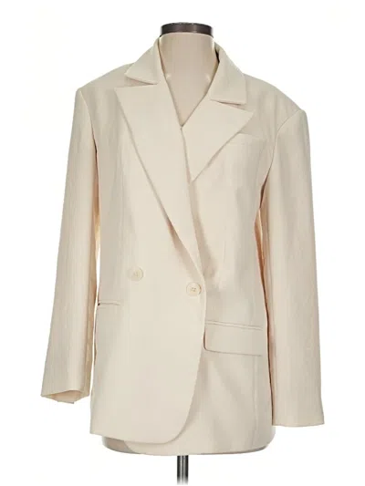 Pre-owned Express Blazer Jacket In Ivory