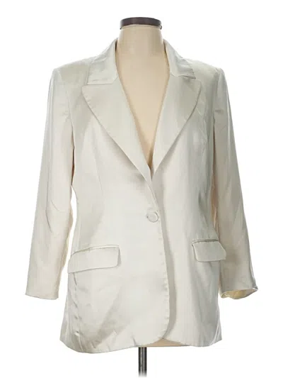 Pre-owned Express Blazer Jacket In Ivory
