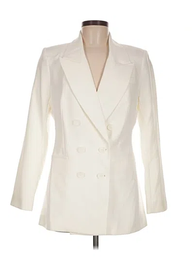 Pre-owned Express Blazer Jacket In Ivory