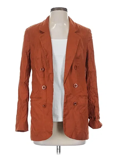 Pre-owned Express Blazer Jacket In Orange