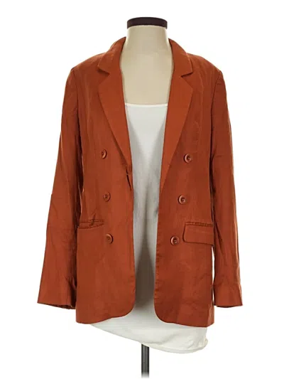 Pre-owned Express Blazer Jacket In Orange