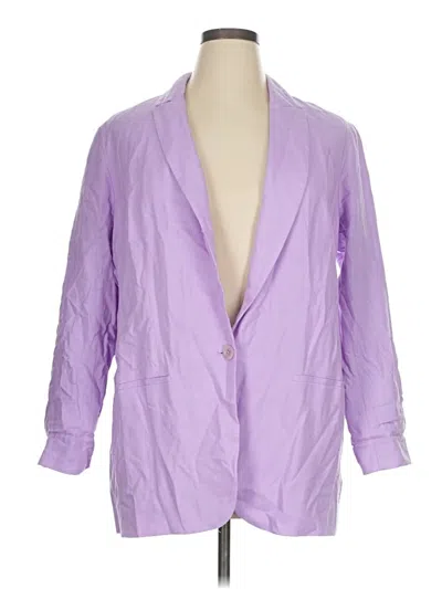 Pre-owned Express Blazer Jacket In Purple