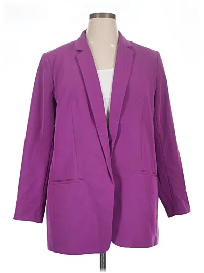 Pre-owned Express Blazer Jacket In Purple