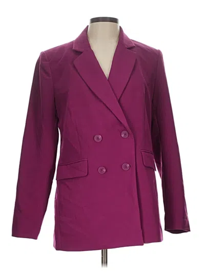 Pre-owned Express Blazer Jacket In Purple