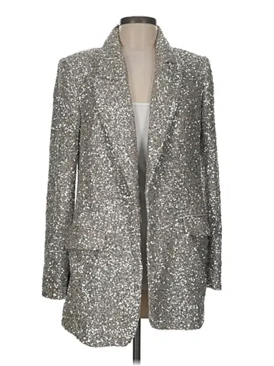Pre-owned Express Blazer Jacket In Silver