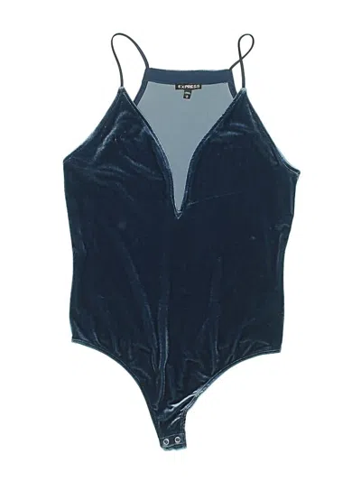 Pre-owned Express Bodysuit In Blue