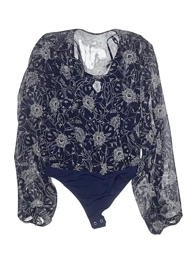 Pre-owned Express Bodysuit In Blue