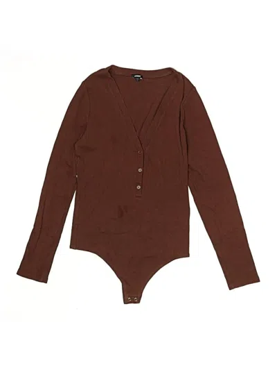 Pre-owned Express Bodysuit In Brown