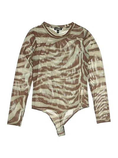 Pre-owned Express Bodysuit In Brown