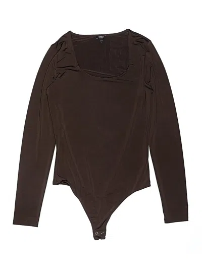 Pre-owned Express Bodysuit In Brown