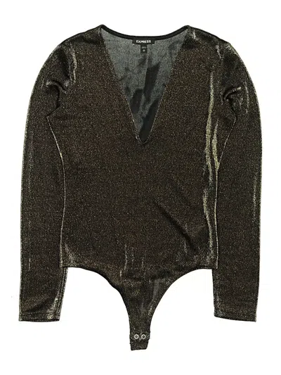 Pre-owned Express Bodysuit In Brown