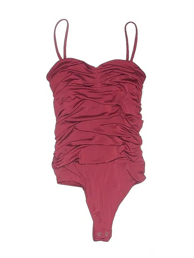 Pre-owned Express Bodysuit In Burgundy