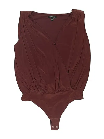Pre-owned Express Bodysuit In Burgundy