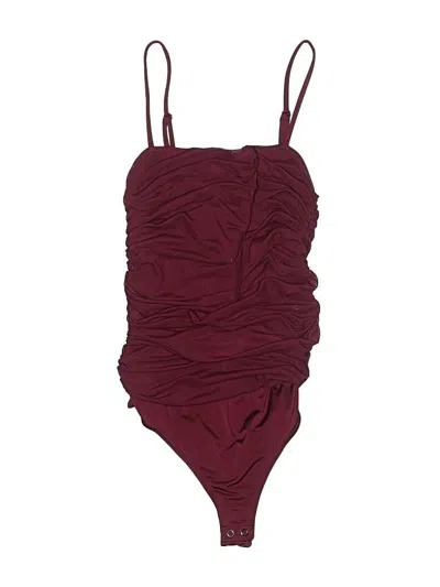 Pre-owned Express Bodysuit In Burgundy