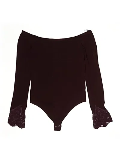 Pre-owned Express Bodysuit In Burgundy