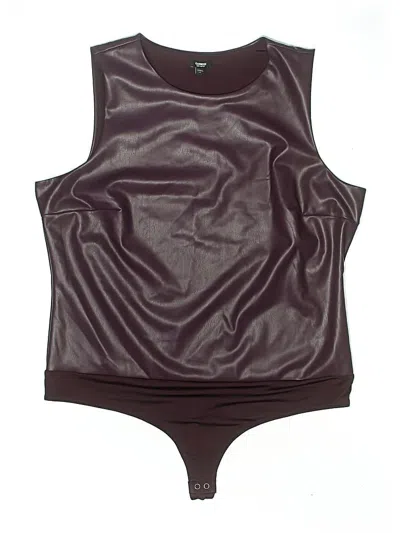 Pre-owned Express Bodysuit In Burgundy