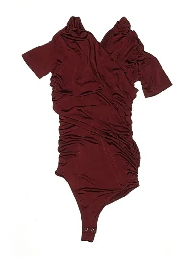 Pre-owned Express Bodysuit In Burgundy