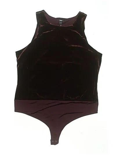 Pre-owned Express Bodysuit In Burgundy