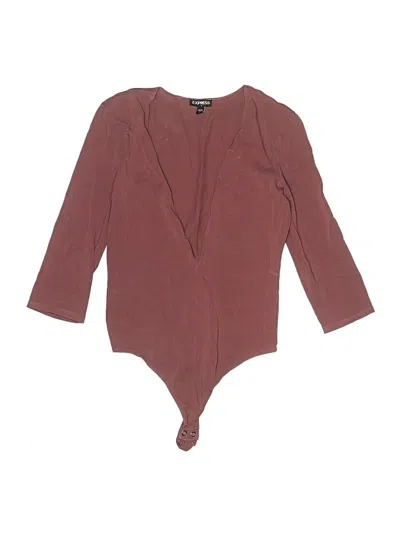 Pre-owned Express Bodysuit In Burgundy