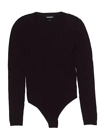 Pre-owned Express Bodysuit In Burgundy