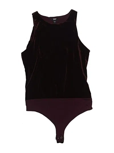 Pre-owned Express Bodysuit In Burgundy