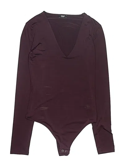 Pre-owned Express Bodysuit In Burgundy