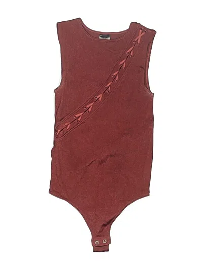 Pre-owned Express Bodysuit In Burgundy
