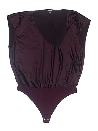 Pre-owned Express Bodysuit In Burgundy