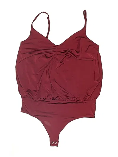Pre-owned Express Bodysuit In Burgundy