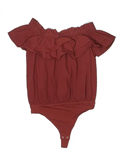 Pre-owned Express Bodysuit In Burgundy