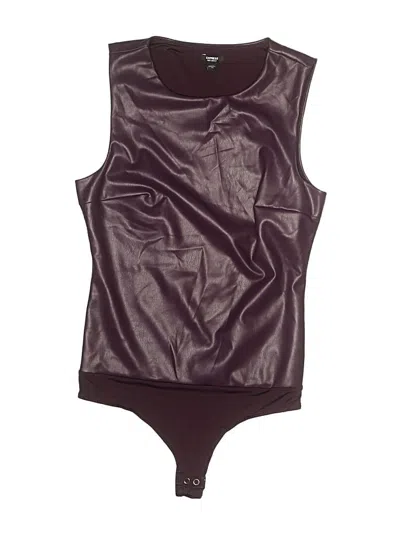 Pre-owned Express Bodysuit In Burgundy