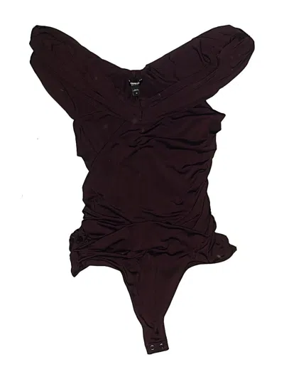 Pre-owned Express Bodysuit In Burgundy