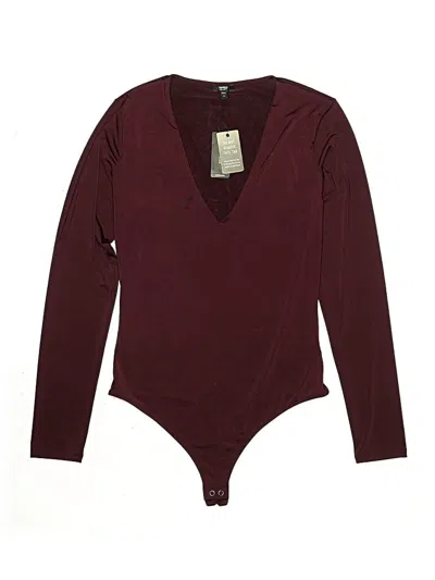 Pre-owned Express Bodysuit In Burgundy