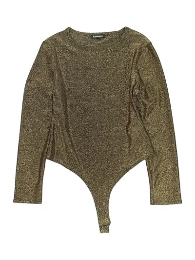 Pre-owned Express Bodysuit In Gold