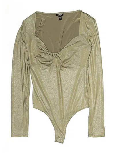 Pre-owned Express Bodysuit In Gold