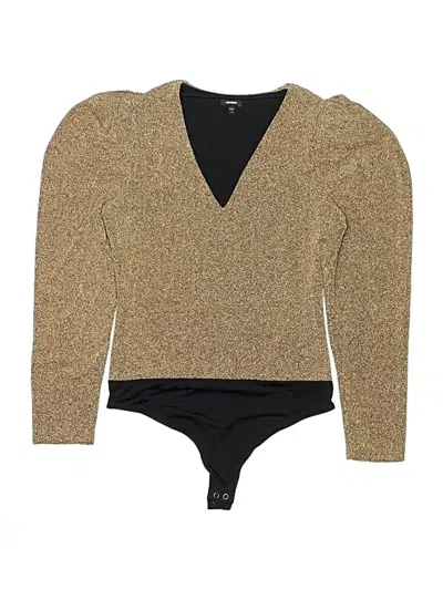 Pre-owned Express Bodysuit In Gold