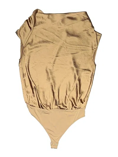 Pre-owned Express Bodysuit In Gold