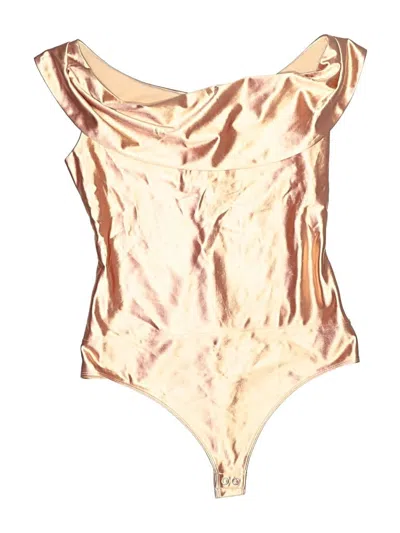 Pre-owned Express Bodysuit In Gold