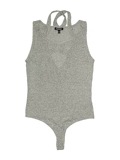 Pre-owned Express Bodysuit In Gray