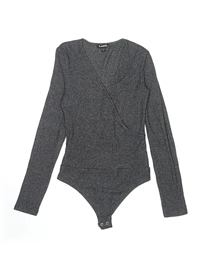 Pre-owned Express Bodysuit In Gray