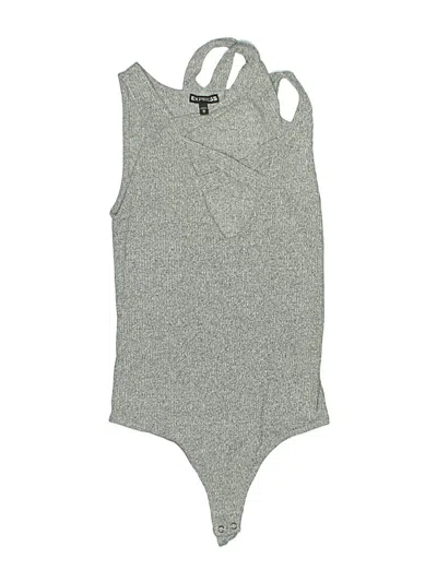 Pre-owned Express Bodysuit In Gray