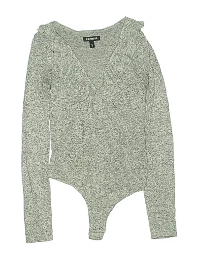 Pre-owned Express Bodysuit In Gray