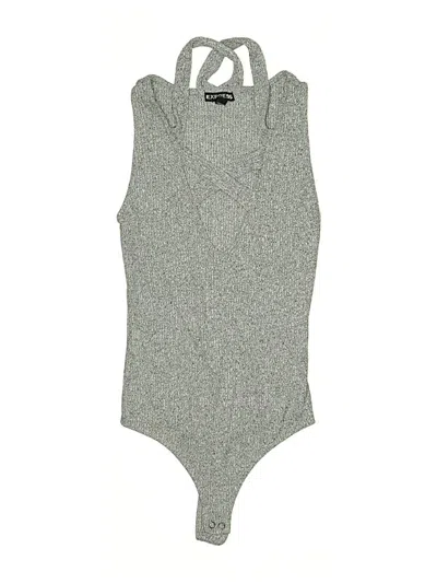 Pre-owned Express Bodysuit In Gray