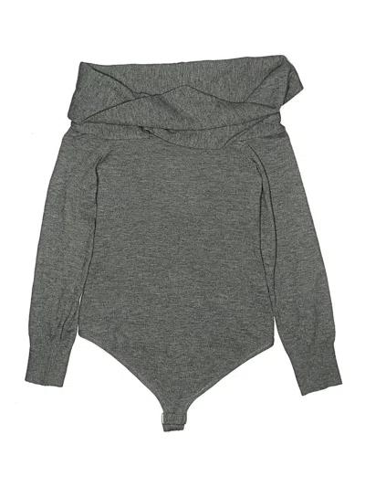 Pre-owned Express Bodysuit In Gray