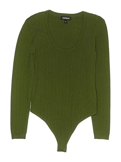 Pre-owned Express Bodysuit In Green