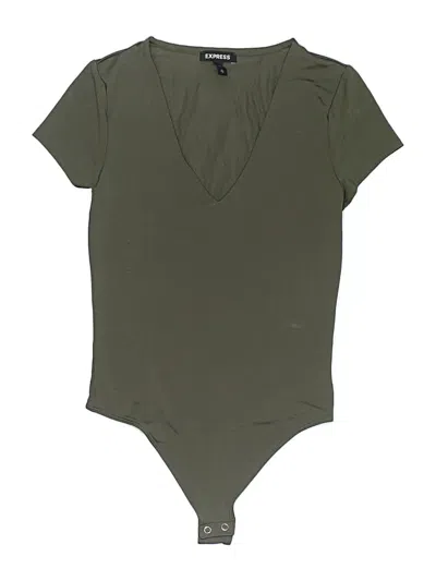 Pre-owned Express Bodysuit In Green