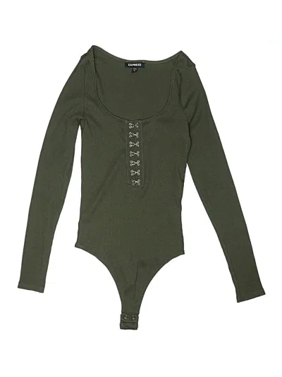 Pre-owned Express Bodysuit In Green