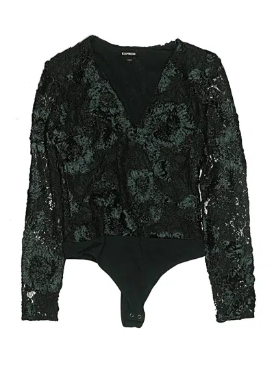 Pre-owned Express Bodysuit In Green