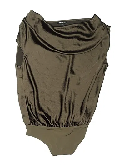 Pre-owned Express Bodysuit In Green